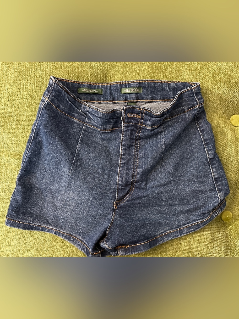 wild fable Dark Blue High-Rise Denim Shorts